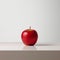 Still Life: Red Apple on Pristine White Surface