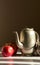 Still Life with Red Apples and Oriental Silver