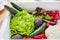 Still life in the sink and preparing vegan keto lunch