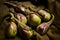 Still life of some typical raw Almagro aubergines. Dark food