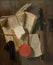 Still life, trompe-l`oeil, painting by Heyman Dullaert