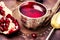 Still life with turkish pomegranate tea.