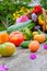 Still life of vegetables