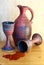 Still life - Wine Pitcher and goblets