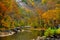 Still river in fall colors