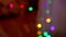 Still yellow blurry lights and flashing red, yellow, green, blue and purple blurry lights