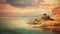 Stillness of the Dead Sea Panorama Illustration