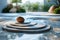 Stillness in Zen garden, sand, centered stone