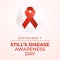 Stills Disease vector image The benefit of Stills Disease Awareness Day celebration of Awareness Day. Flyer design, flat