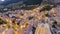 Stilo, Calabria. Aerial view of ancient medieval homes at sunset