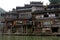 Stilt architecture elevate houses above flood surface in water cities such as Fenghuang Ancient City, built on the Tuo Jiang River