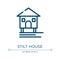 Stilt house icon. Linear vector illustration from fisherman collection. Outline stilt house icon vector. Thin line symbol for use