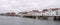 Stilt houses  and fishing boats, Henningsvaer,  Lofoten, Norway