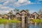 Stilt houses of Inn Paw Khone village at Inle lake, Myanm