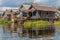 Stilt houses of Inn Paw Khone village at Inle lake, Myanm