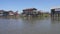 Stilted houses in village on famous Inle Lake