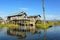 Stilted houses in village on Inle lake