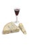 Stilton cheese with a glass of port