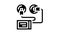 stimulator with suction cups glyph icon animation