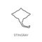 Stingray linear icon. Modern outline Stingray logo concept on wh