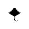 Stingray Ocean Animal, Electric Ray. Flat Vector Icon illustration. Simple black symbol on white background. Stingray Ocean Animal