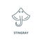 Stingray vector line icon, linear concept, outline sign, symbol