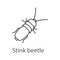 Stink beetle linear icon