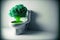 Stinky Situation: A Green Cloud of Bad Smells Coming Out of a Toilet. Generative Ai