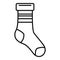 Stinky sock icon outline vector. Cute line sock