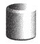 Stipple cylinder isolated. Dotwork 3d geometric figure vector