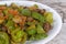 Stir fried beef and green peppers dish