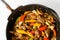 Stir Fried Beef Steak with Pepper on Isolated Background