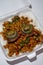 Stir-fried Century Egg Preserved Egg and Minced Pork with Crispy Basil