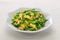 Stir fried flowering garlic chives with eggs
