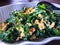 Stir fried Gnetum gnemon or melinjo leaves with eggs