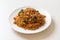 stir-fried instant noodles with Thai basil and minced pork