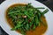 Stir-fried Morning Glory, Thai Vegetarian food