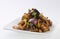 Stir fried spicy soy sauce squid with onion