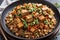 Stir-fried tofu with brown rice vegan plant based asian recipe