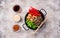 Stir fry soba with meat and vegetables