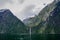 Stirling Falls in the Milford Sound, Fiordland National Park, New Zealand.