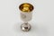 A stirling silver communion chalice to hold the wine during Holy Communion services