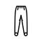 stirrup pants apparel line icon vector illustration