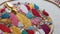 Stitched Delights A Colorful Tribute to National Banana Split Day.AI Generated