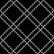 Stitched fabric pattern vector in black and white. Seamless diagonal dark tartan check plaid for skirt, bag, shirt, blouse.