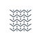 stitching icon vector from sewing concept. Thin line illustration of stitching editable stroke. stitching linear sign for use on