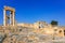 Stoa, portico and Propylaea on Acropolis of Lindos Rhodes, Gree