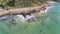 Stock aerial picture image of Lone Surfer Noosa