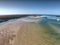 Stock aerial picture image of Noosa River Sand Bars