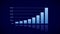 Stock bar graph - blue on dark